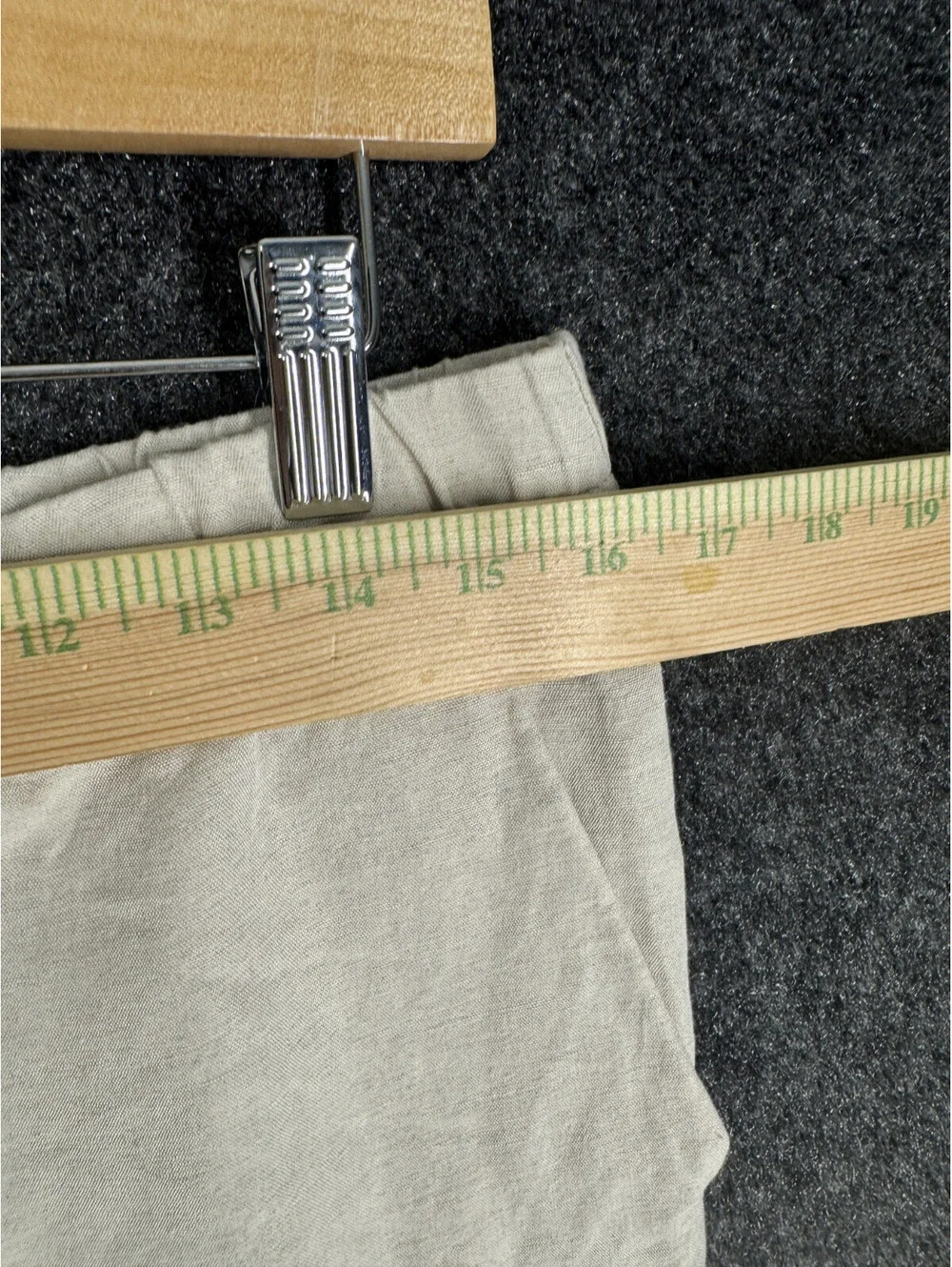 H&M Pants Women M Medium Gray High Rise Flat Front Drawstring Linen Lined